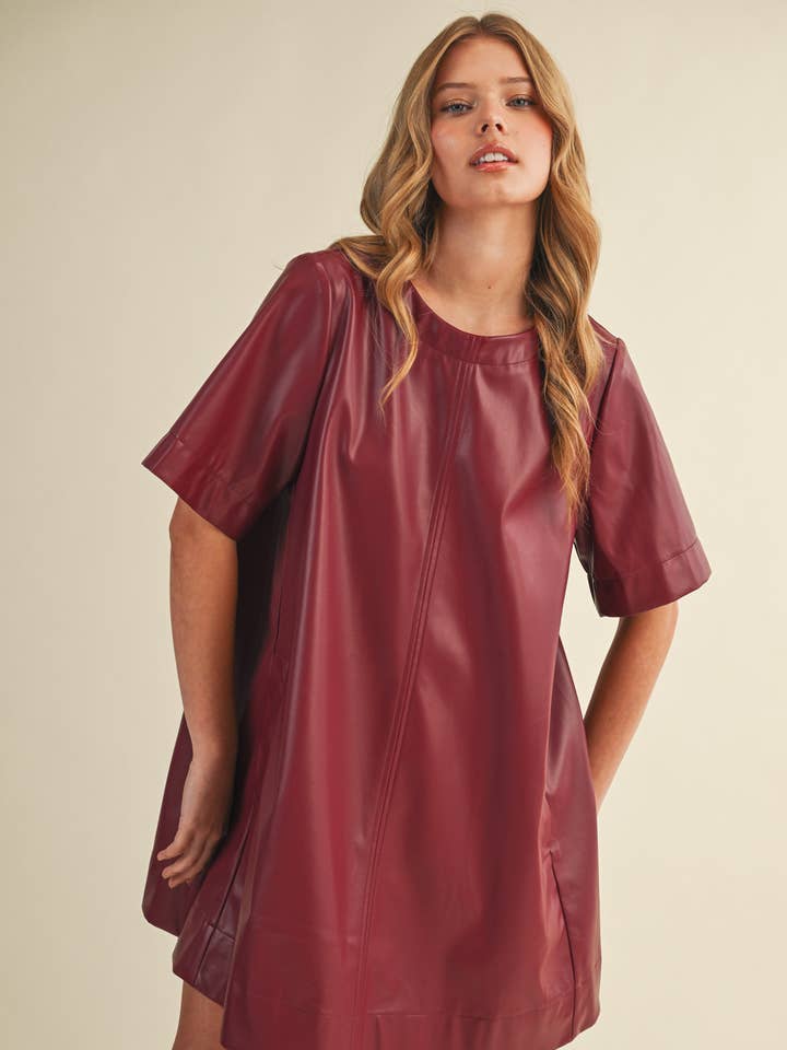 FLARED SHORT SLEEVE SWING MINI DRESS MDR4287 for wholesale by &MERCI