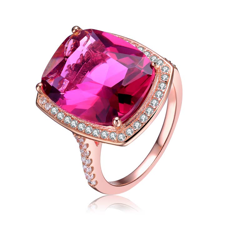 BAGUE RUBIS ET CZ (8084-6) pour la vente par Genevive