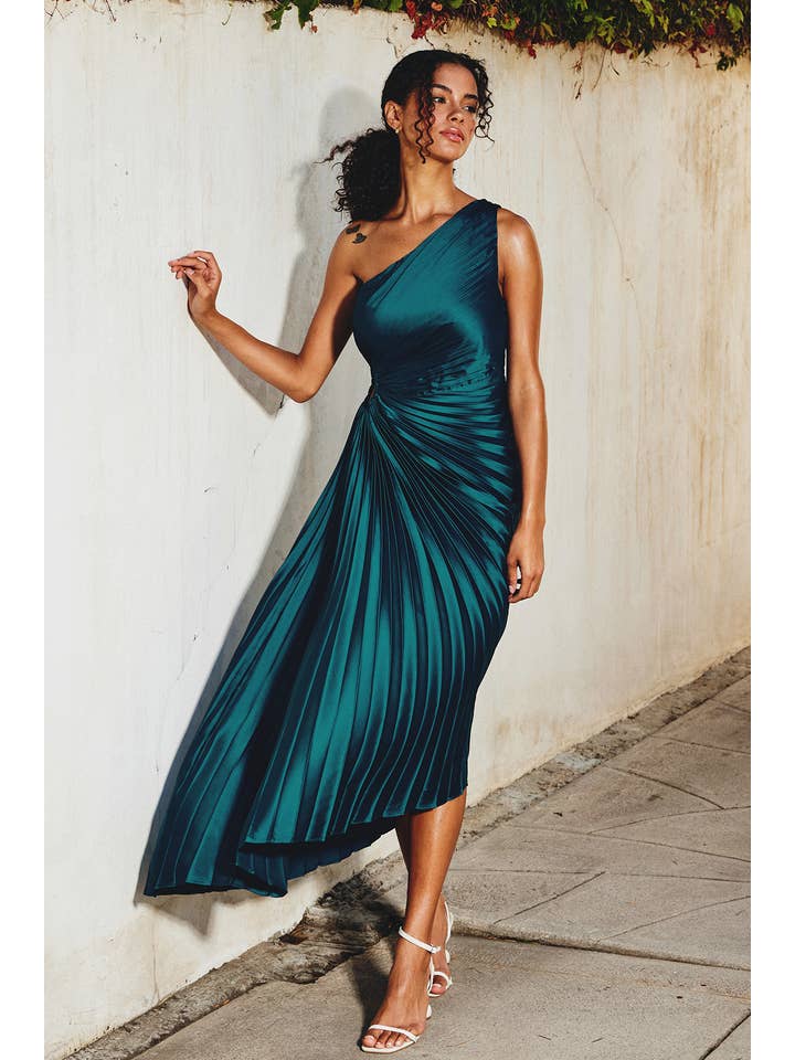 Dress Forum - Wholesale Dress - Women's - Olympia Asymmetrical Pleated Maxi Dress (1)29