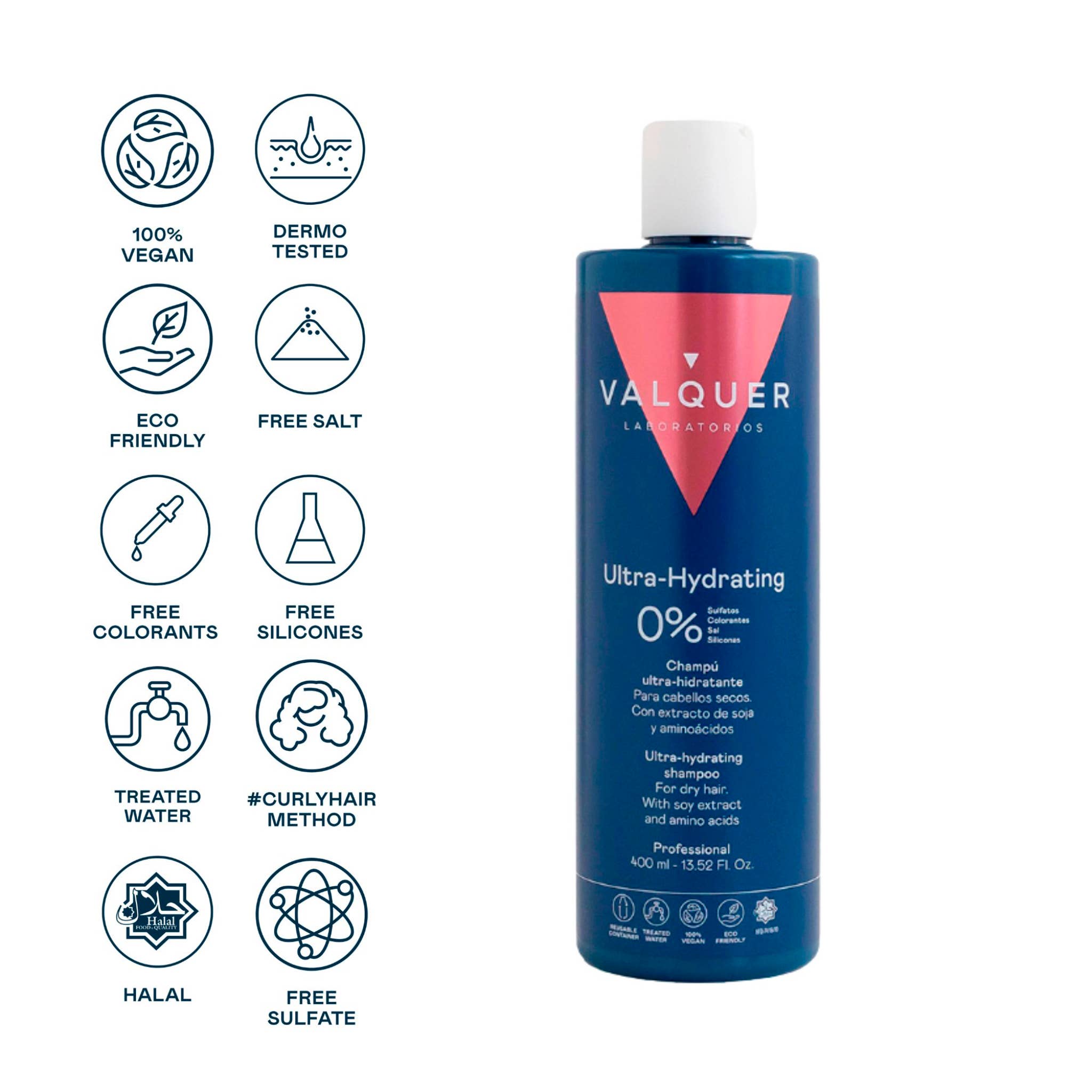 Valquer Laboratorios - Wholesale Hair Shampoo - Ultra Hydrating Zero % Shampoo for Dry Hair 400 ml3