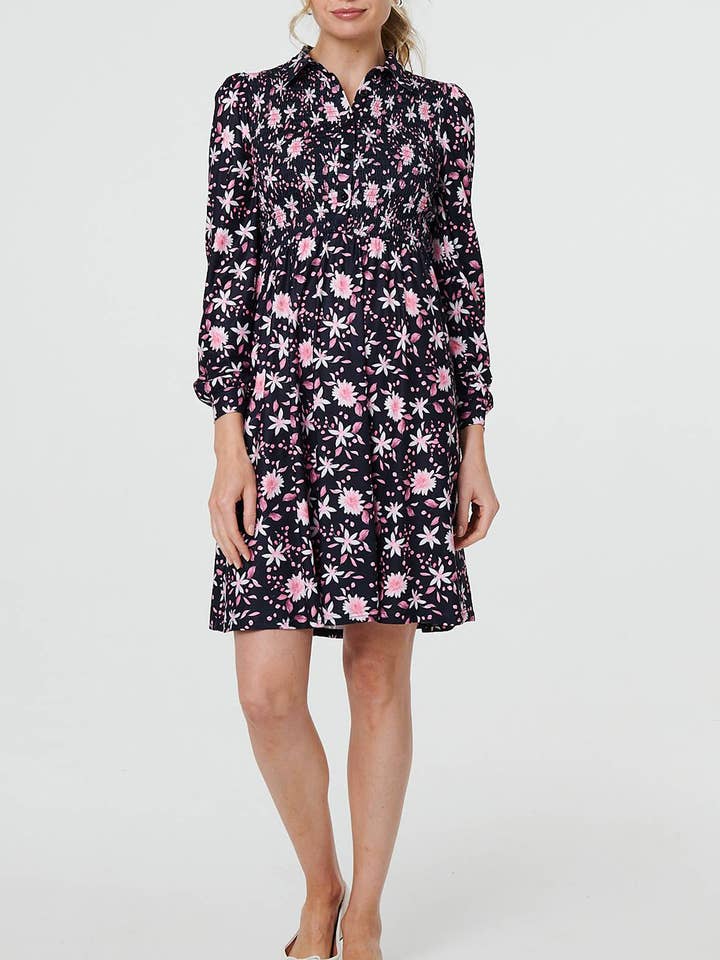 Floral Shirred Top Short Shirt Dress
for wholesale by Stellalondon