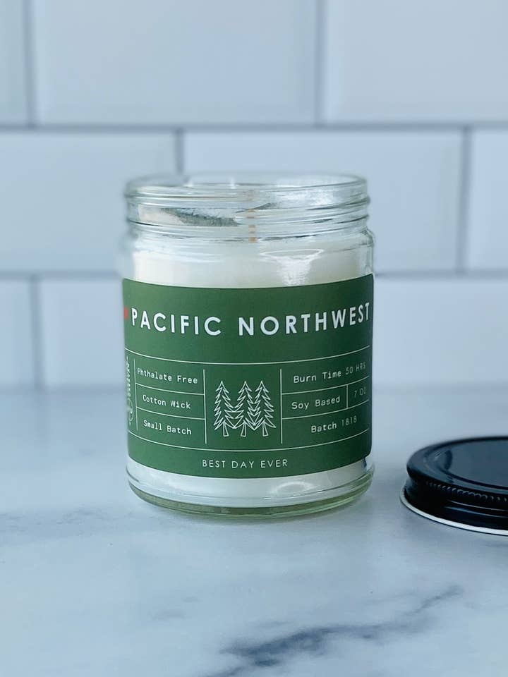 Pacific Northwest Candle for wholesale by Rambling Caravan