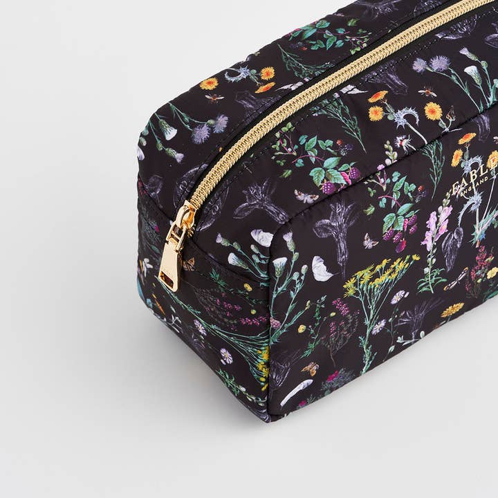 Fable England - Wholesale Make-up/cosmetic bag - Wilderness Black Cosmetic Bag4