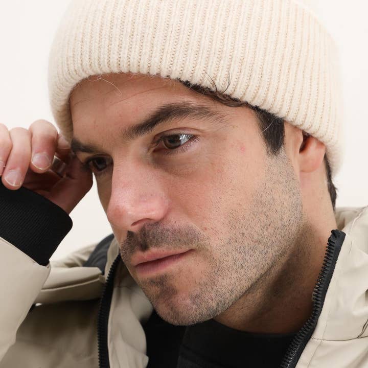 Hologramme Paris - Wholesale Beanie - Men's - Classic plain Angora hat0