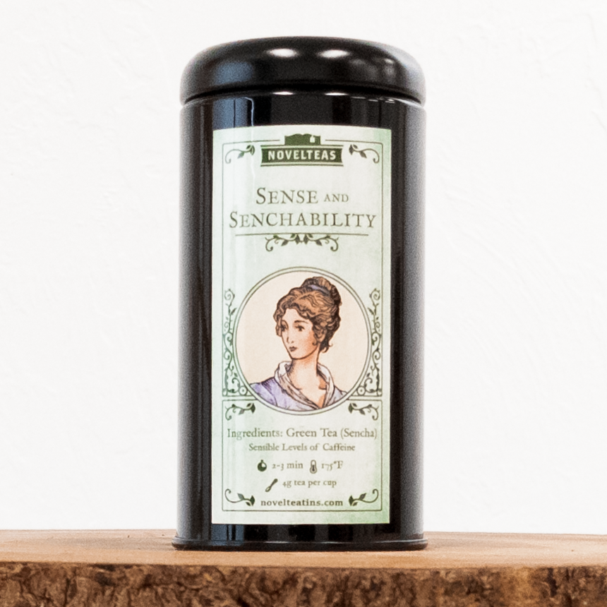 Novelteas LLC - Wholesale Loose Tea - Sense and Senchability - Jane Austen Loose Tea Tin5