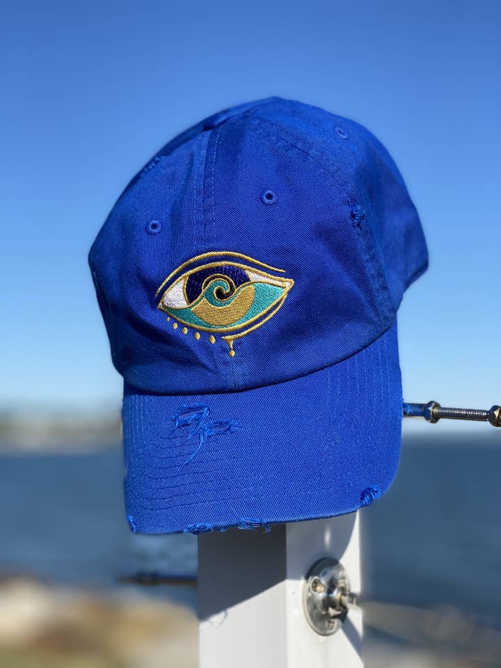 Royal Blue Seanoe Dad Hat for wholesale by SEA NO EVIL