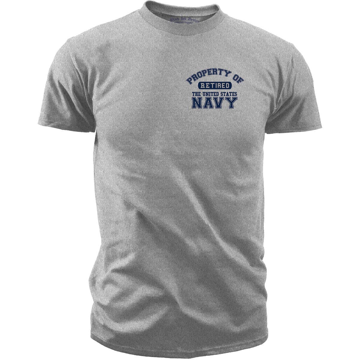 Athletic Heather Navy T-Shirt - Property of the Navy Retired - Mens US Navy S for wholesale on Faire0
