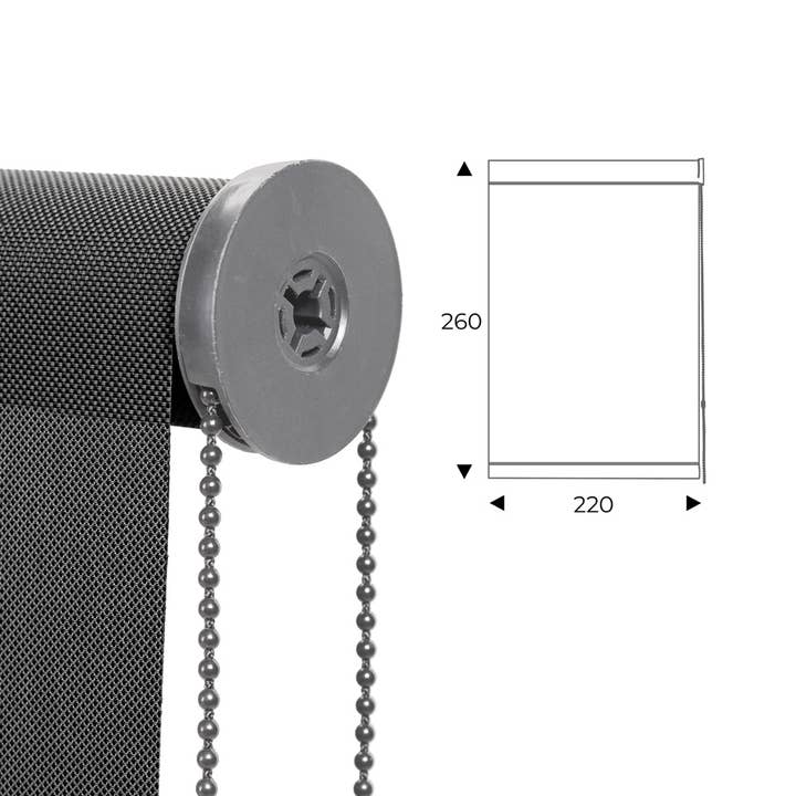 roll-up curtain 220cm anthracite for wholesale by Rocada Spain