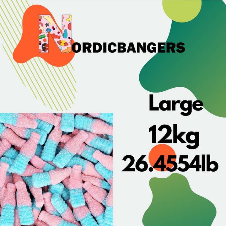 Nordicbangers - Swedish Candy - Vente Bonbons gélifiés - Boîte à bouteilles English Candy Trending Bubblizz Lutti