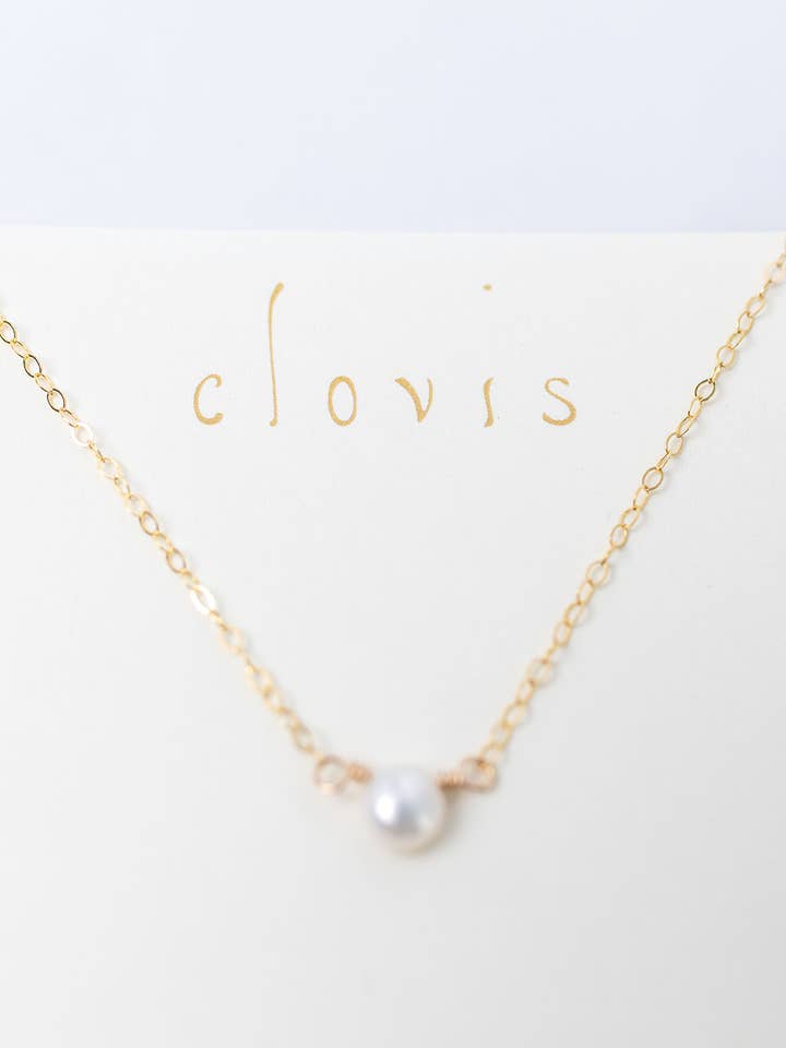 Solo Pearl Necklace for wholesale by Clovis Jewelry