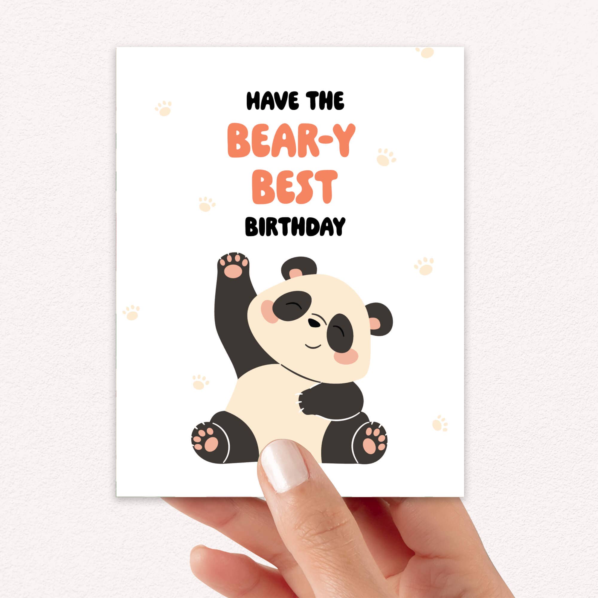 Cute Asian Cards - Vente Cartes d'anniversaire - Carte d'anniversaire panda-rable | Jeu de mots drôle avec un mignon panda chinois asiatique4
