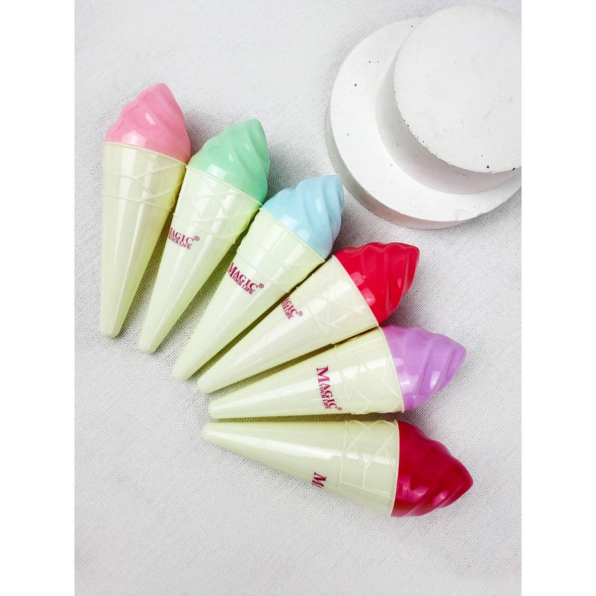 MIX COLOR Ice Cream Scented Lip Balm for wholesale on Faire