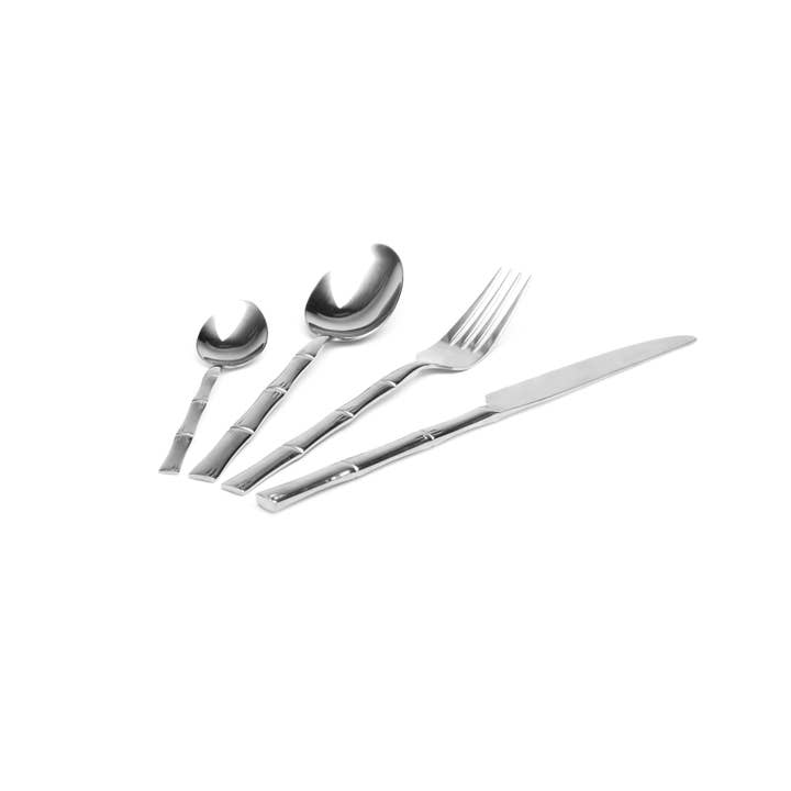 24-Piece Bamboo Steel Cutlery Set for wholesale on Faire1
