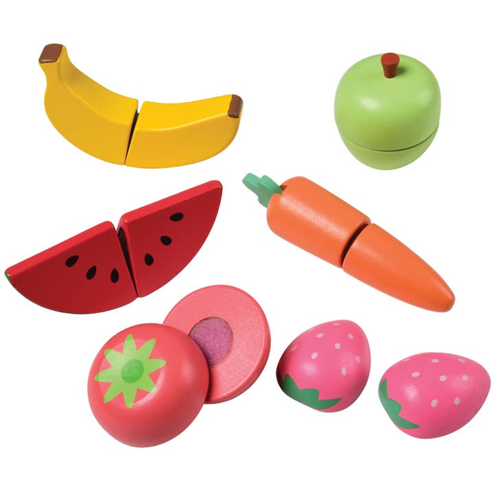US Toy Company - Wholesale Toy Set - Kids - Wooden Cutting Food Pretend Play Playset3