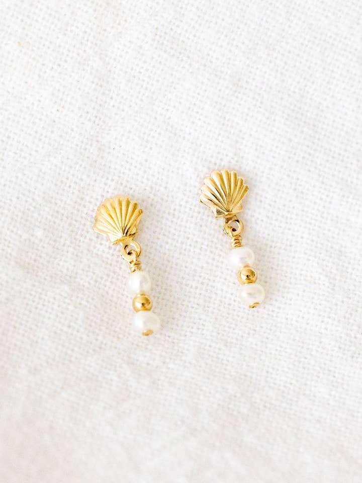 Pearly Shell Studs for wholesale by Laine Honolulu