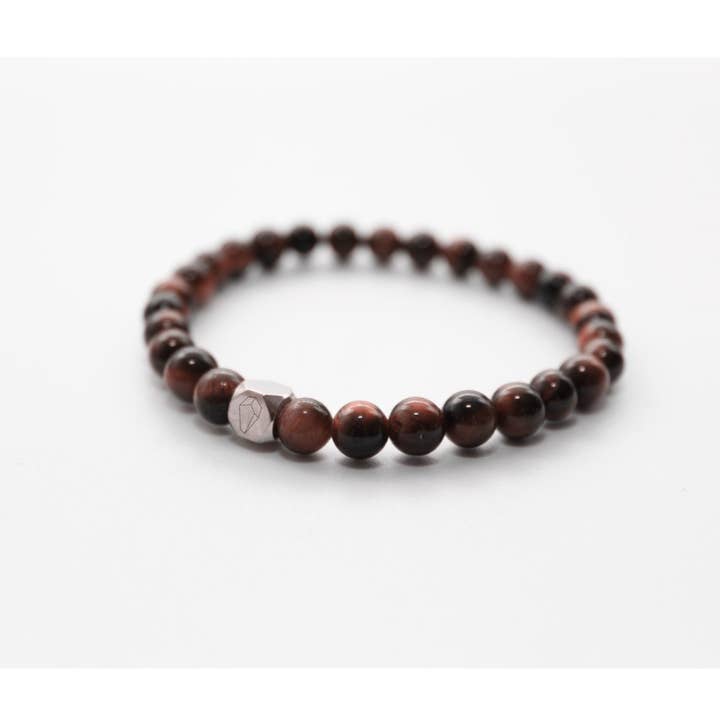 Rød Tiger's Eye armbånd 6mm for engroshandel hos Purestone