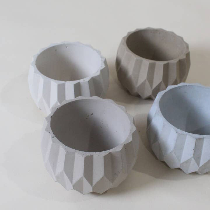 Mindful Cements - Wholesale Plant Pot - Geometric Fluted Flower Pot | Mindful Cements2