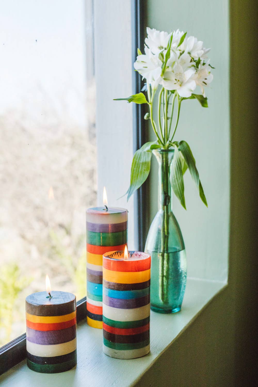 Thumbprint Artifacts - Wholesale Tapered Candle/Candlestick - Memphis Stripe Candle9