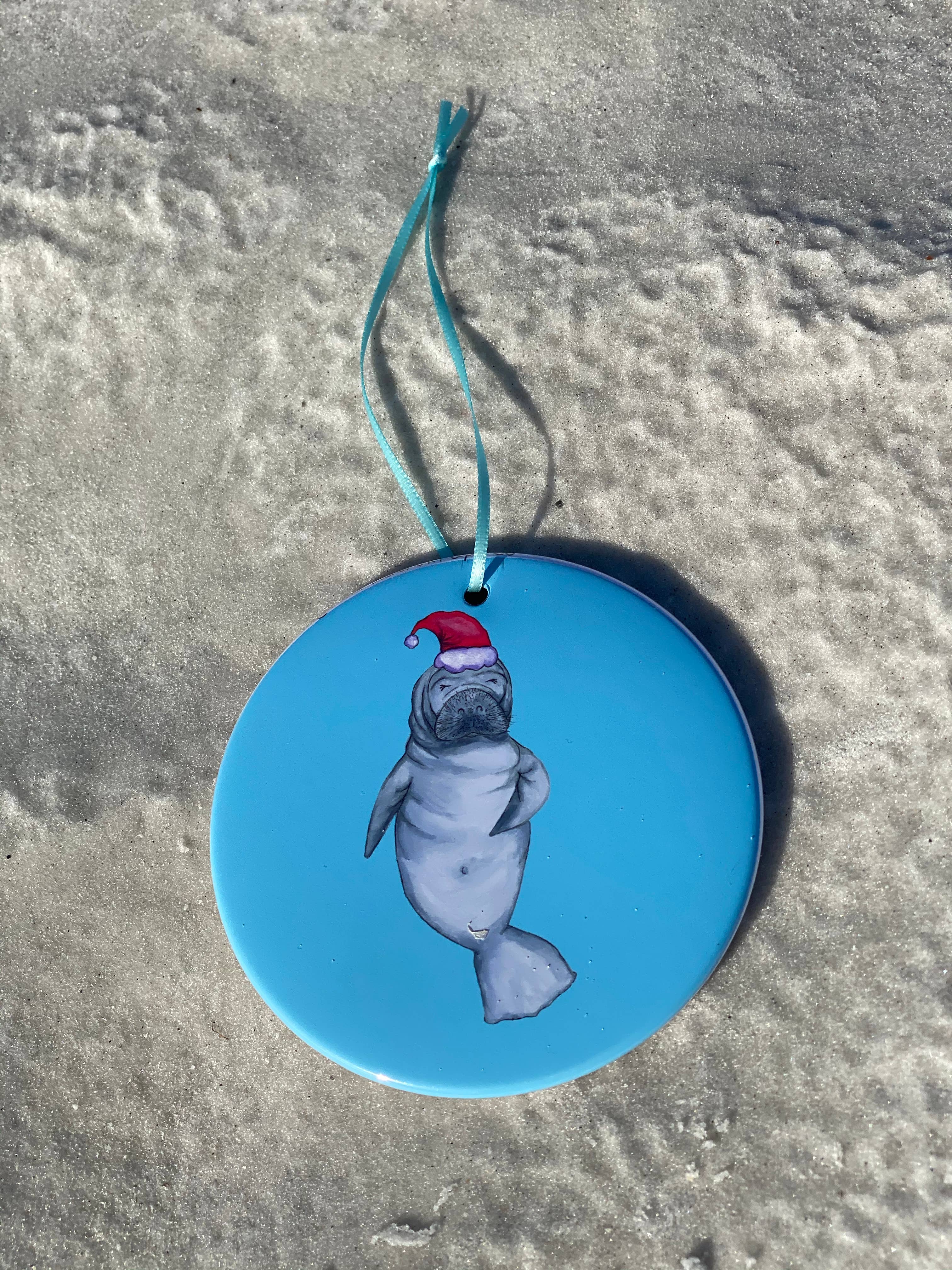 Fox & Crow Paper co. - Wholesale Ornament - Manatee Ornament / Ocean Ornament / Christmas Ornament2