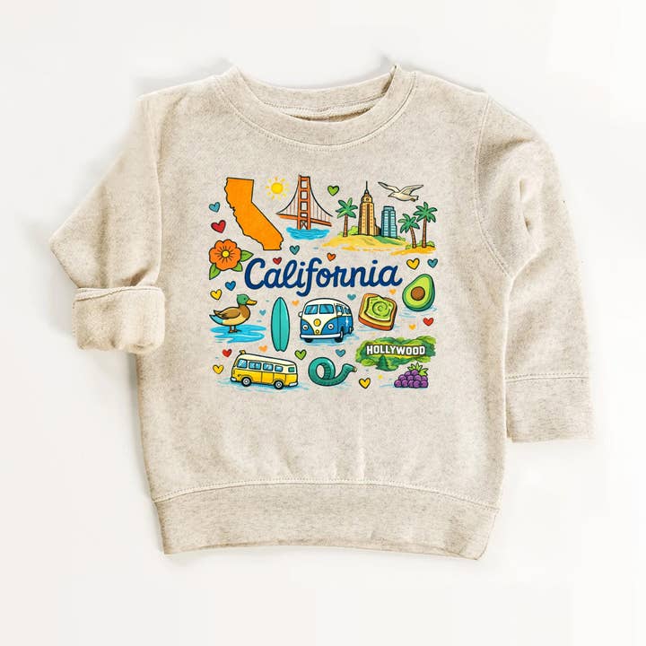 California Kids Sweatshirt – Golden State Icons for wholesale by EnjoyMyDesign