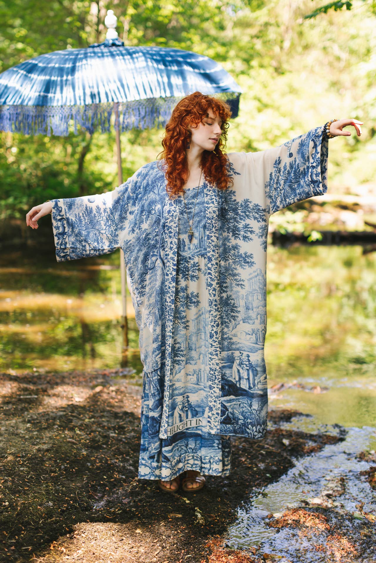 Market of Stars (Worldwide) - Wholesale Kimono - Women's - Let The Light In Opera Duster Kimono Robe w/ Delft1