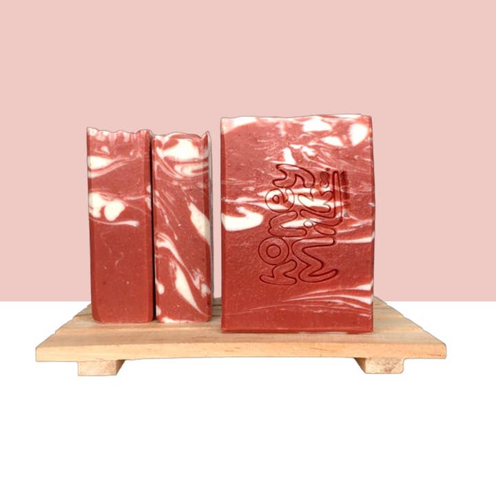HoneyMilk - Wholesale Bar Soap - “I Am Loved” Soap (Unscented Rose Clay + Coconut Milk)