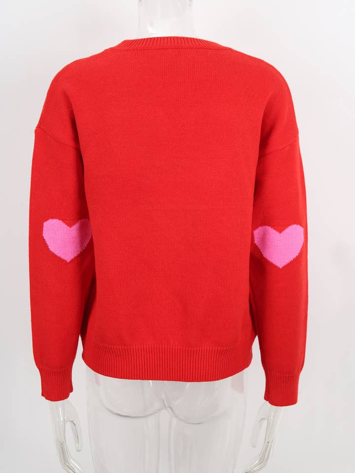 Hope & Sunshine - Wholesale Knit Sweater - Women's - Valentine's Heart Pullover Sweater42