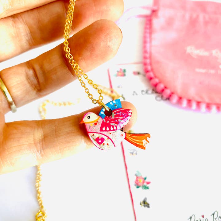 Rosie Rose Parker - Wholesale Pendant/charm necklace - Dainty charm necklace for ladies bird jewellery uk 9