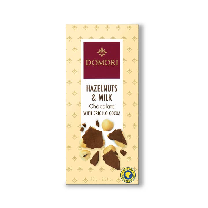 Gianduja chokoladebar med hasselnødder - 75g for engroshandel hos Domori