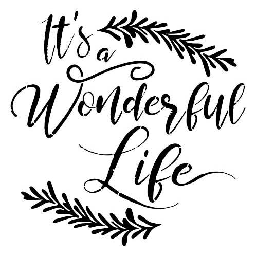 Plantilla «It's A Wonderful Life» para venta al por mayor de Designer Stencils