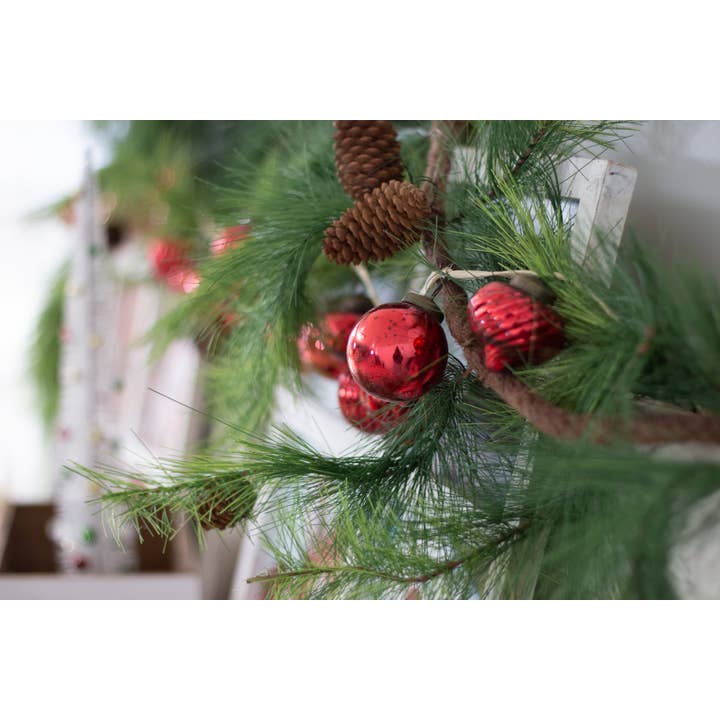 Audrey's Home & Gift - Wholesale Bunting/Garland - Garland - Red Mercury Glass Ornament (PC)