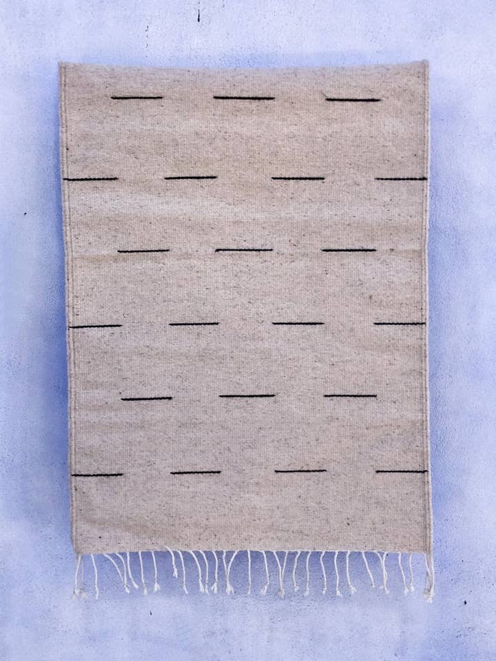 Handwoven Dash Natural Wool Rug for wholesale by Habitat Nine
