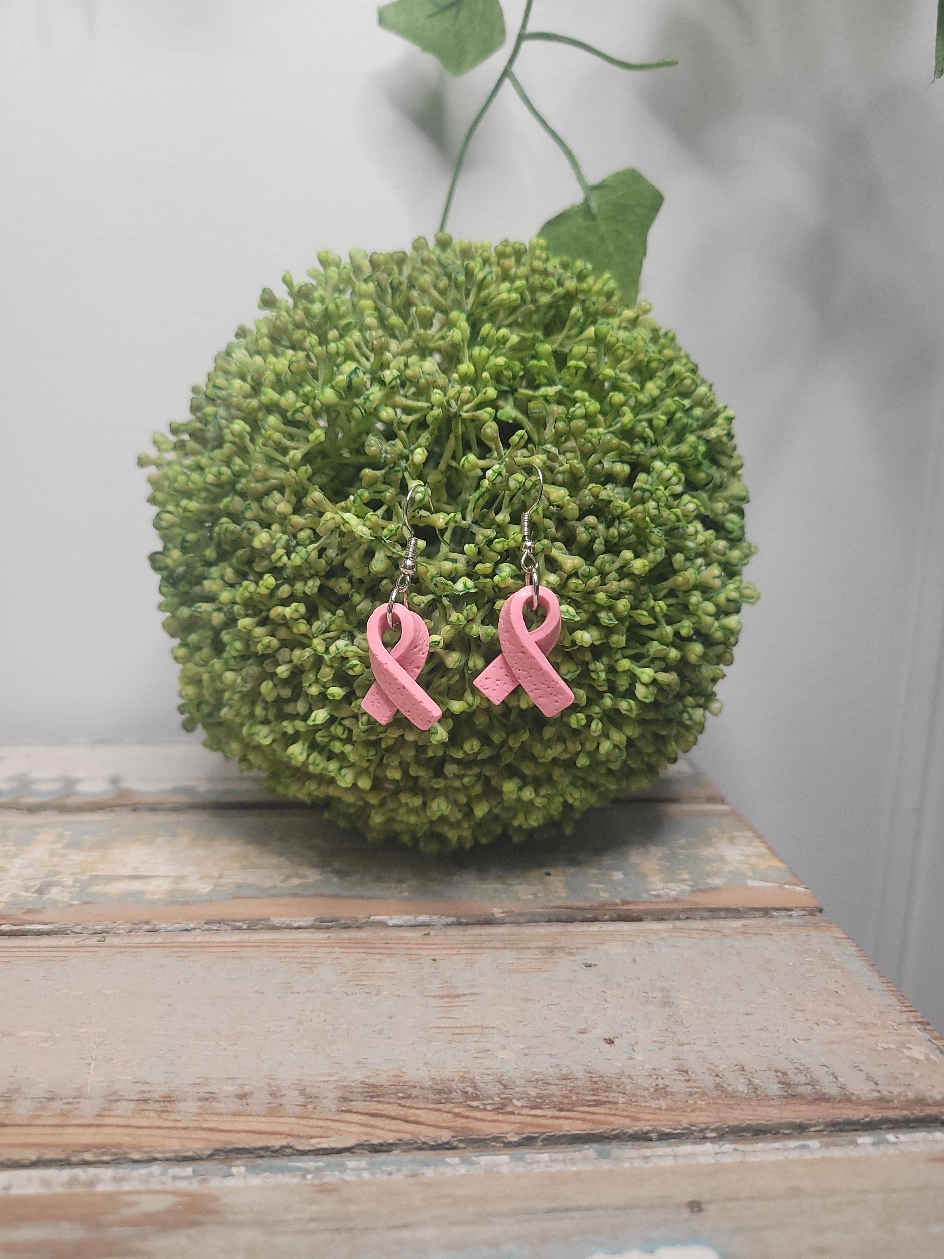 MK Lovely Boutique - Vente Boucles d'oreilles pendantes - Pendentifs en ruban rose2