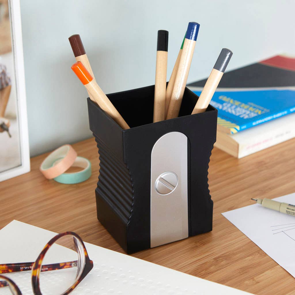 Balvi - Wholesale Pencil Sharpener - Pencil holder, Sharpener, black, plastic1