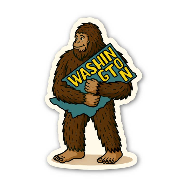 Autocollant Bigfoot Washington | Autocollant imperméable pour la vente par Jones Sticker Co