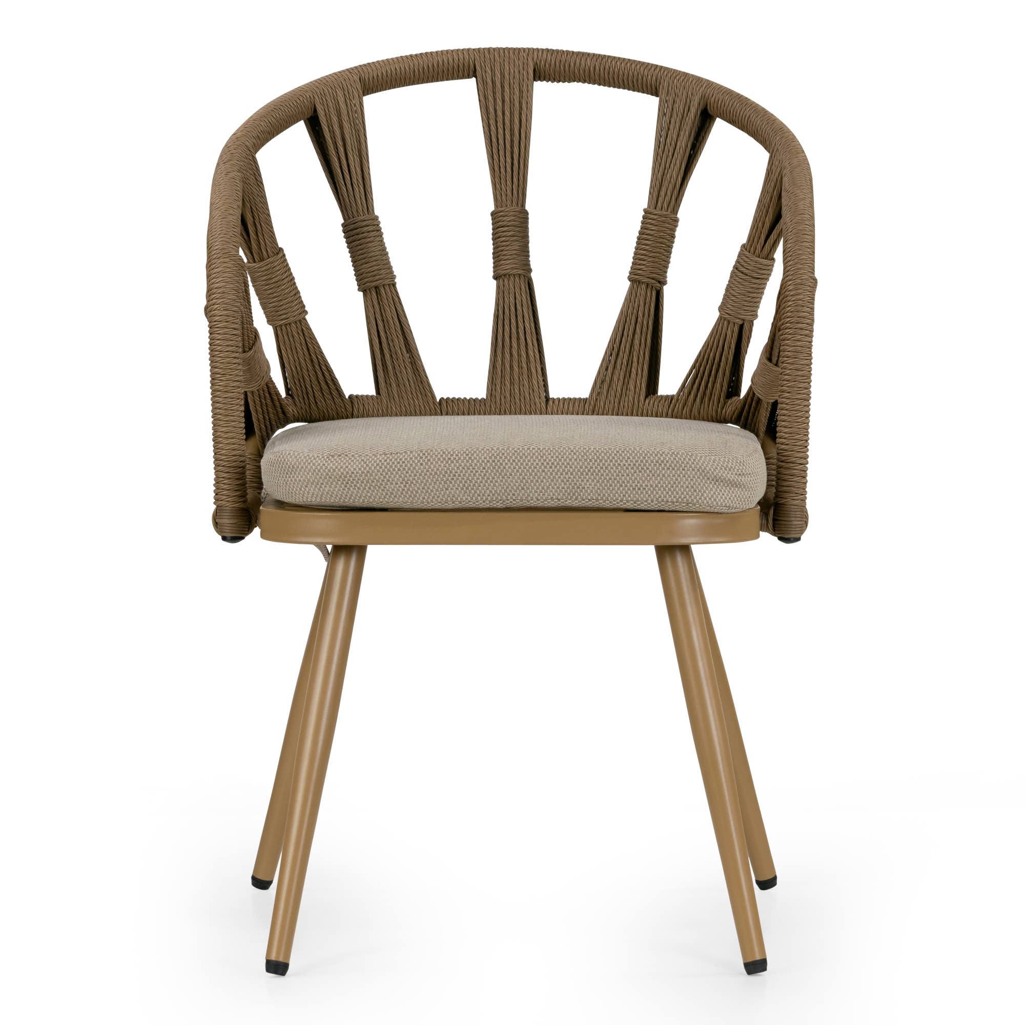 Glamour Home - Wholesale Patio Chair - Set of 2 Binda Brown Outdoor Dining Chair5