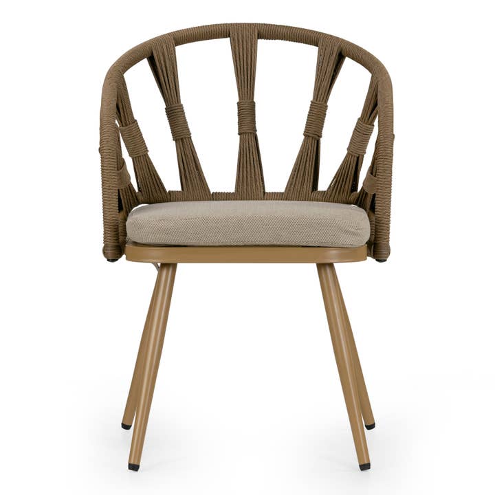 Glamour Home - Wholesale Patio Chair - Set of 2 Binda Brown Outdoor Dining Chair5