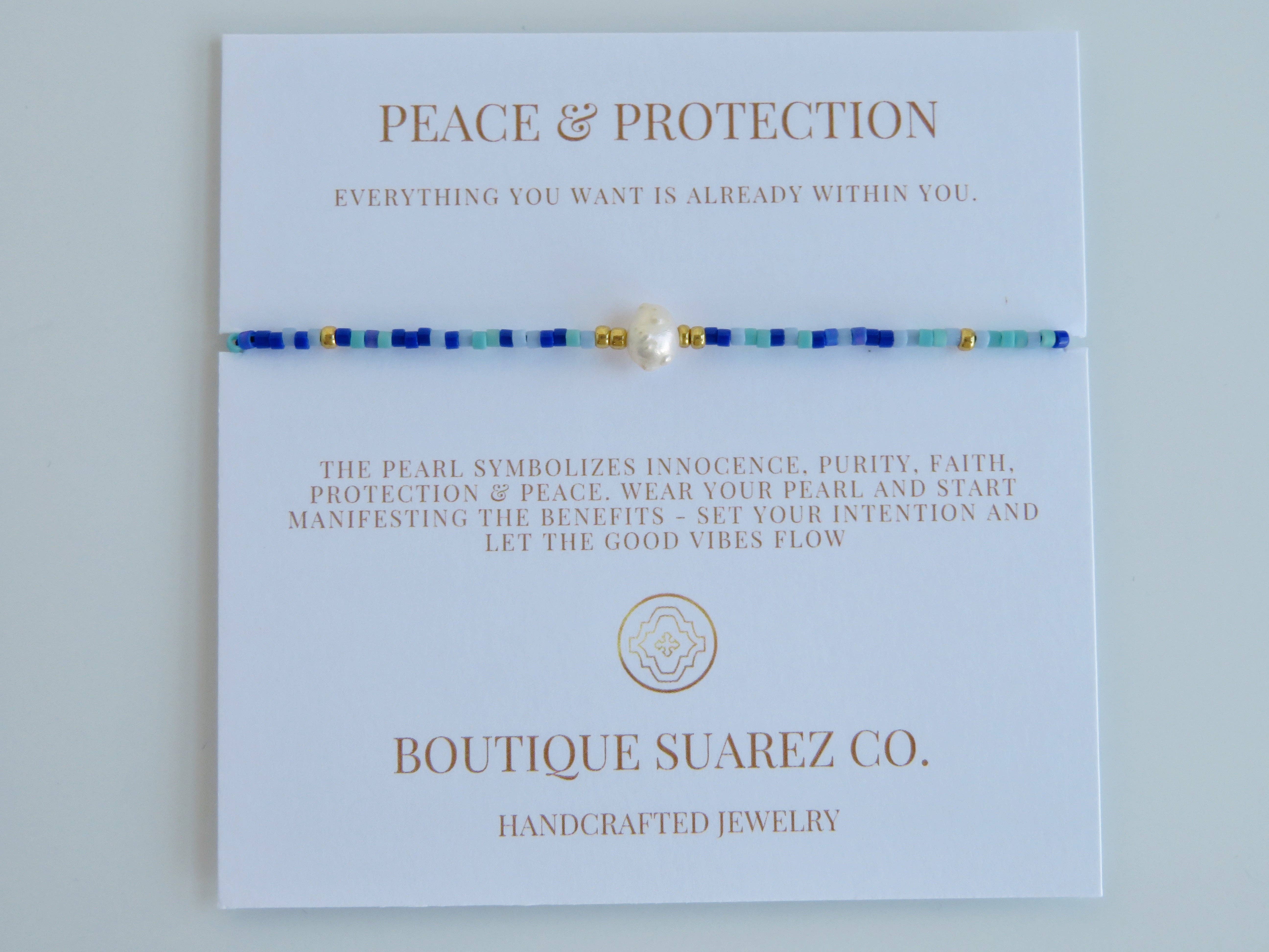 Boutique Suarez Co. - Wholesale Beaded Bracelet - Manifest Peace - Pearl Bracelet84