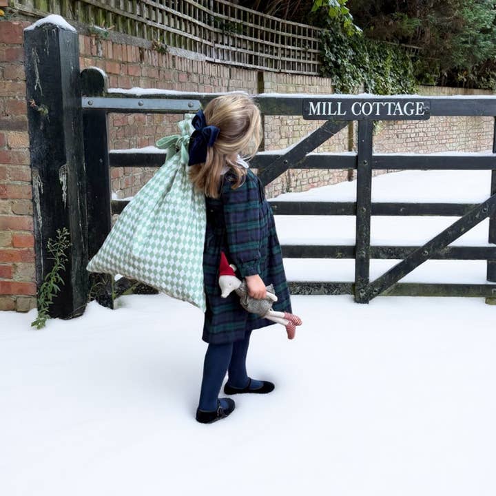 Harlequin Santa Sack - Winter Pine for wholesale by Evie and Skye Limited