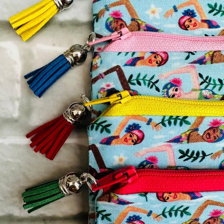 Jewells - Wholesale Coin Purse - Women's - Synchronised Swimmer fabric coin purse pouch 2 sizes2