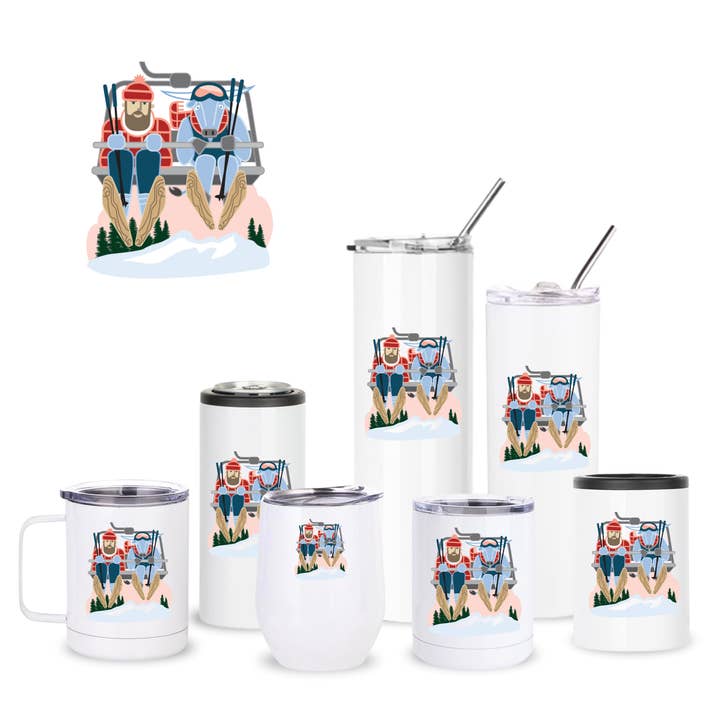 Ski Lift Paul Bunyan + Babe Insulated Drinkware for wholesale by Creative Compass