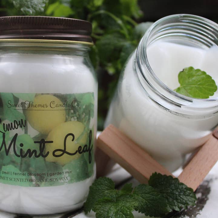 Lemon Mint Leaf for wholesale by Sweet Themes Candle Co.