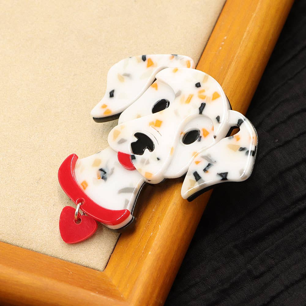 Ole – alfinete de lapela por atacado – Broche de Acrílico com Forma de Cão Dálmata4