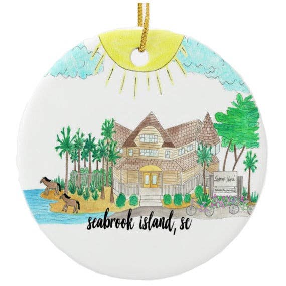 Seabrook Island, SC Ornament for wholesale by Island Haus Co