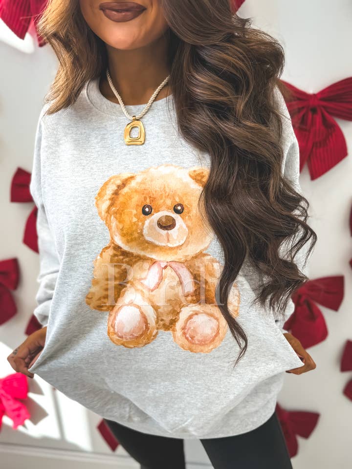 Sudadera Vintage Blush Teddy con Gráfico en Gris Ceniza para venta al por mayor de birdie