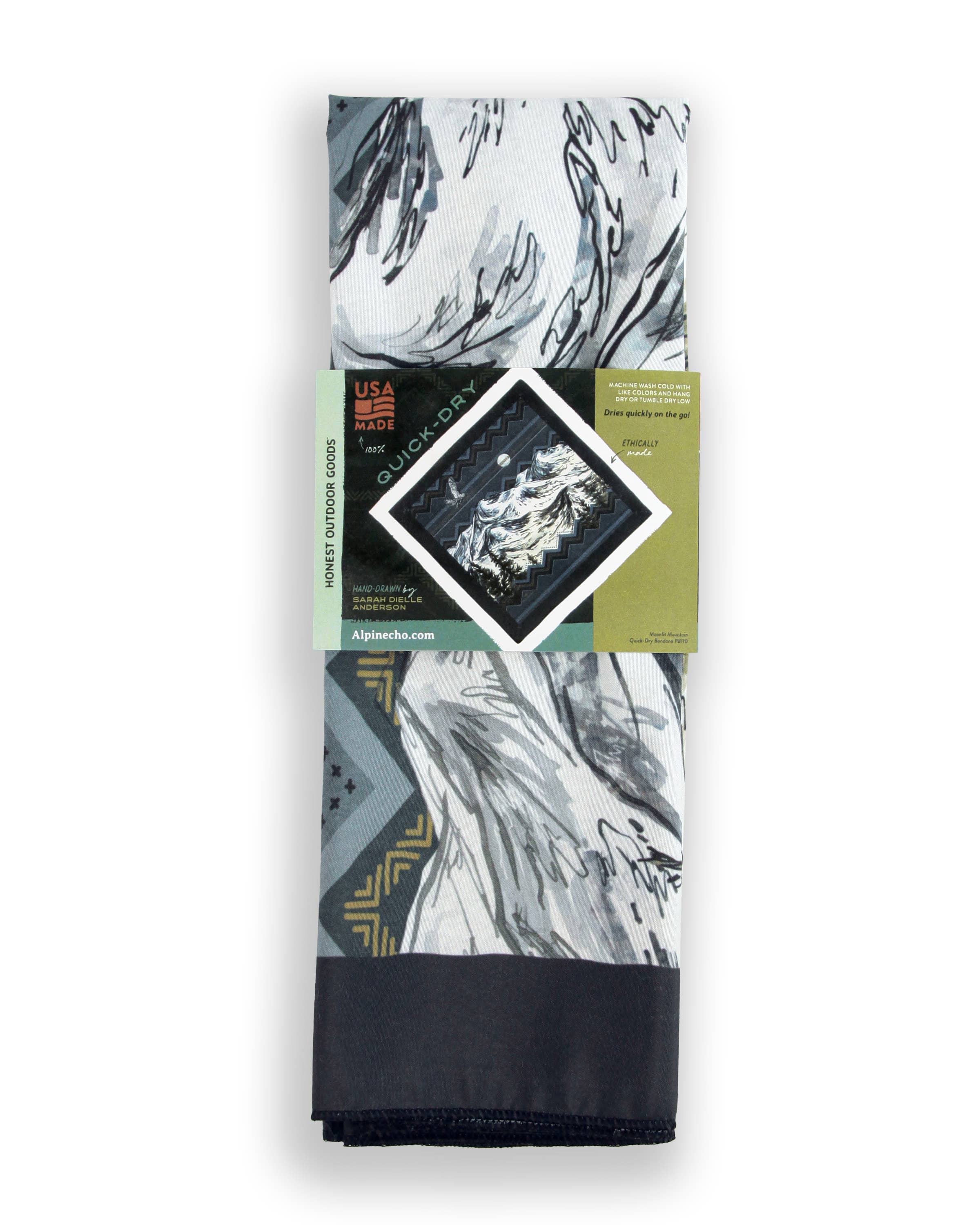 Alpinecho - Wholesale Bandana - Unisex - Moonlit Mountain Quick-Dry Bandana2
