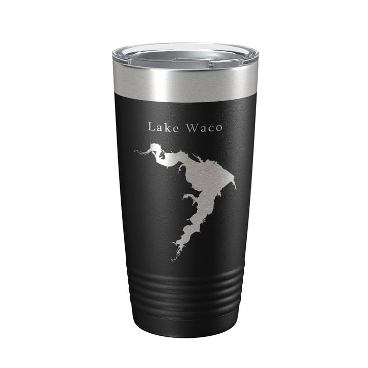 CarveBright - Wholesale Insulated Mug/Tumbler - Lake Waco Map Tumbler Travel Mug Insulated Laser Engraved Coffee Cup Texas 20 oz0