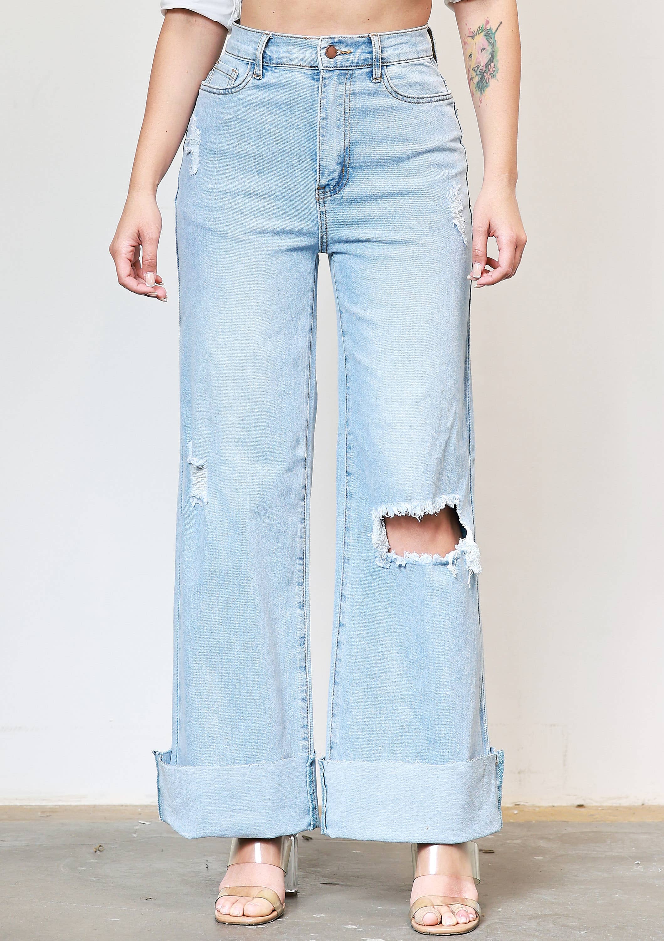 Vibrant M.i.U – Großhandel Jeans – Damen – Weite High-Rise-Jeans mit Komfort-Stretch13