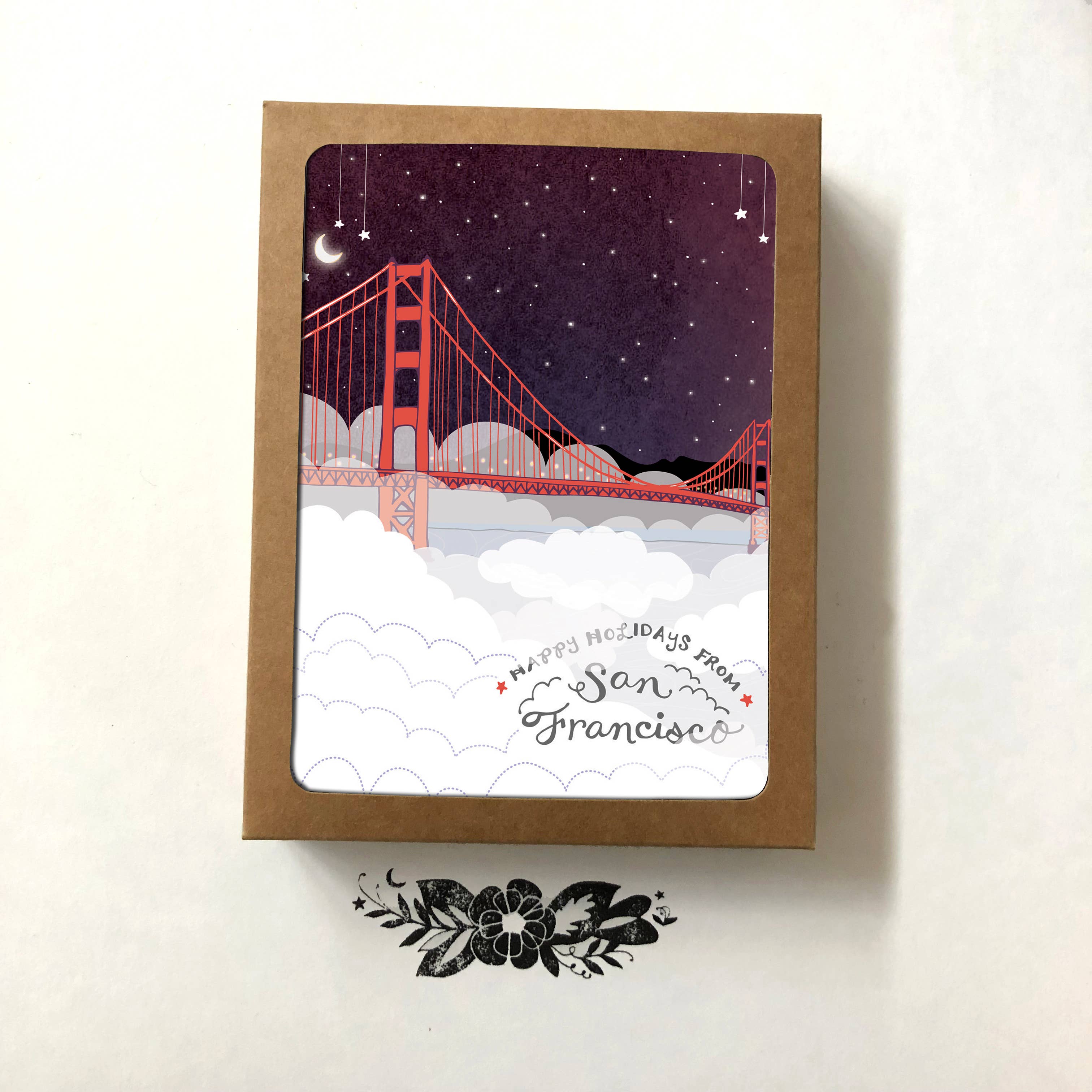 Cynla – Cartão de saudação diária por atacado – CAIXA de 8 cartões comemorativos de São Francisco Golden Gate Bridge1