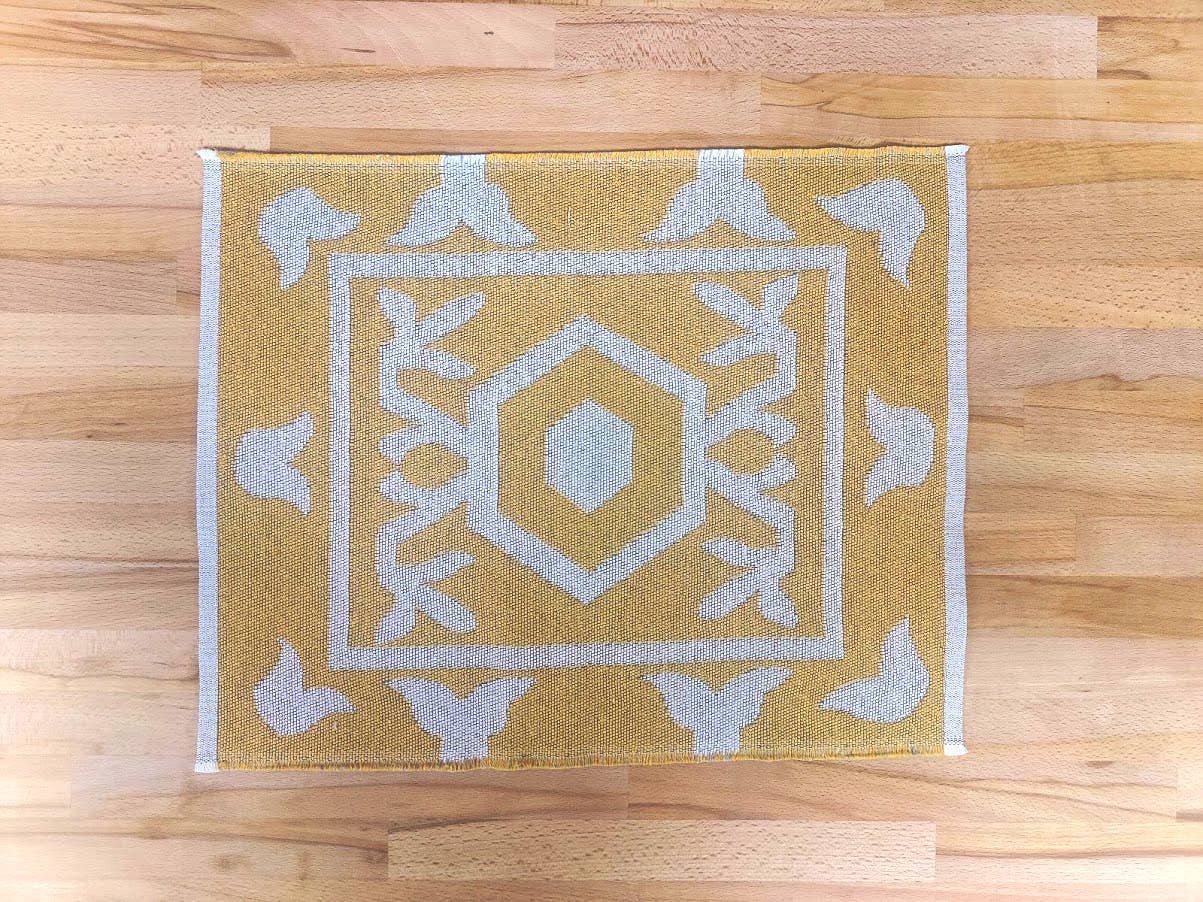 Fennco Styles – Individuais por atacado – Placemat Abstract Tecido Reversível Geo Design6